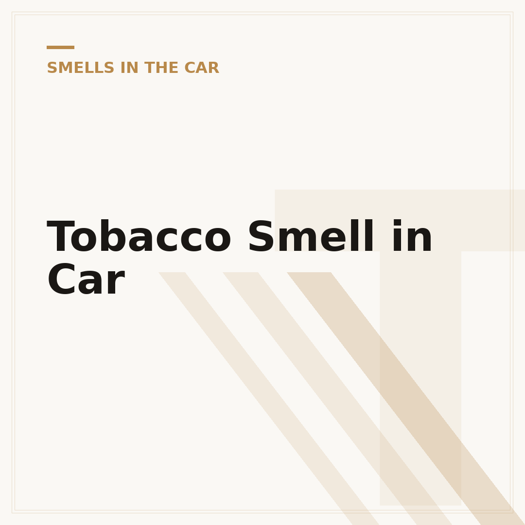 Tobacco Smell in Car