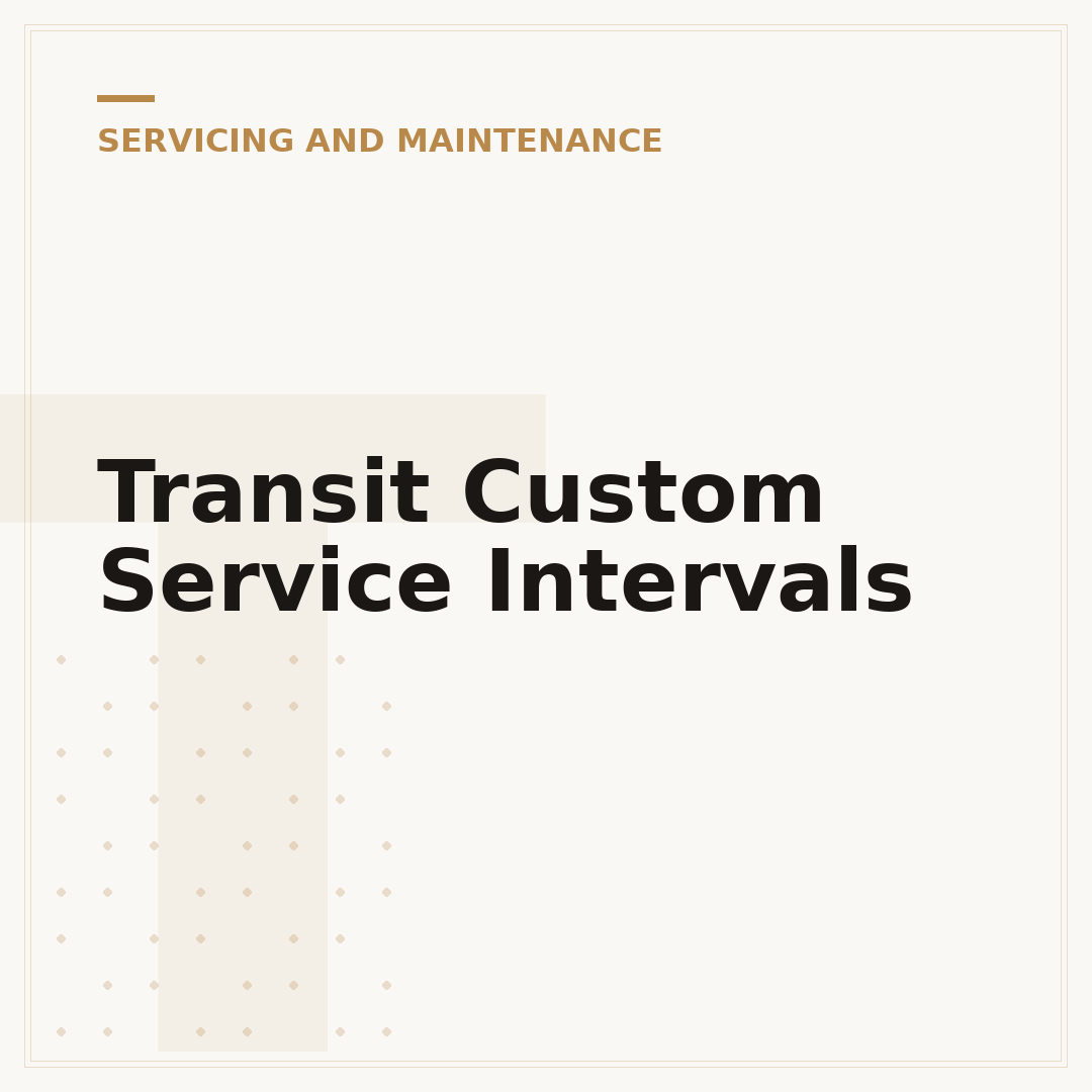 Transit Custom Service Intervals