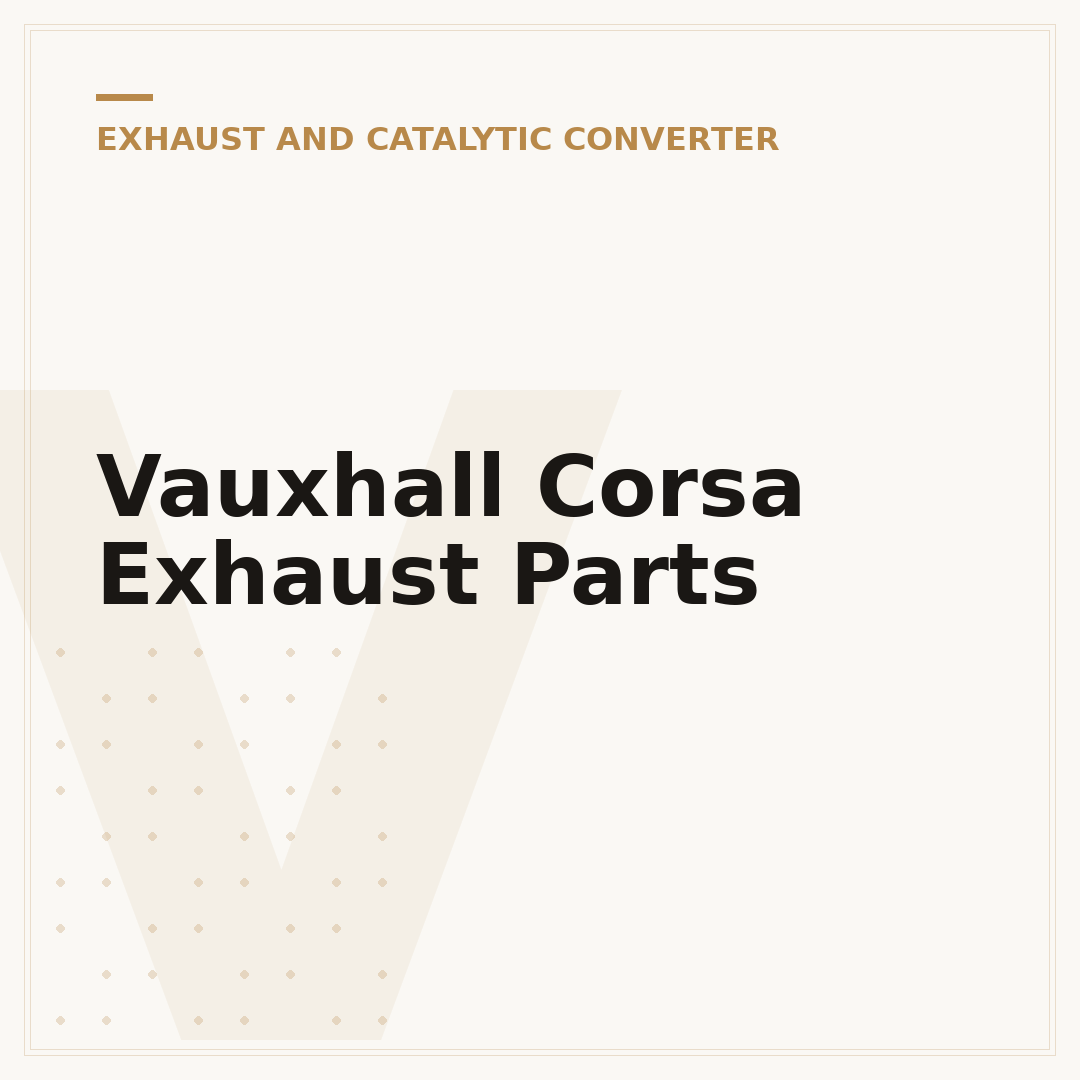 Vauxhall Corsa Exhaust Parts