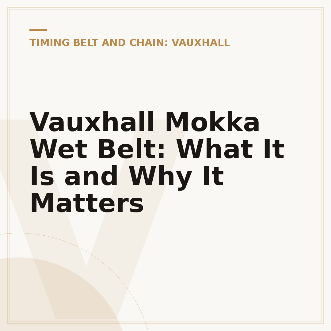 Vauxhall Mokka Wet Belt: What It Is and Why It Matters