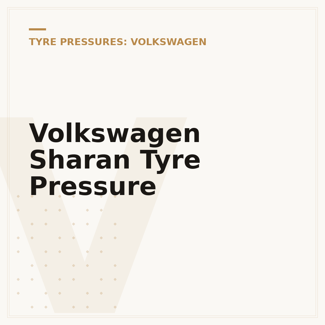 Volkswagen Sharan Tyre Pressure
