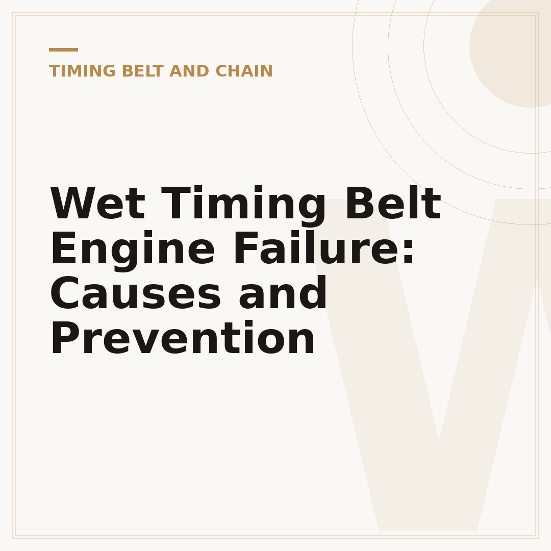 Wet Timing Belt Engine Failure: Causes and Prevention