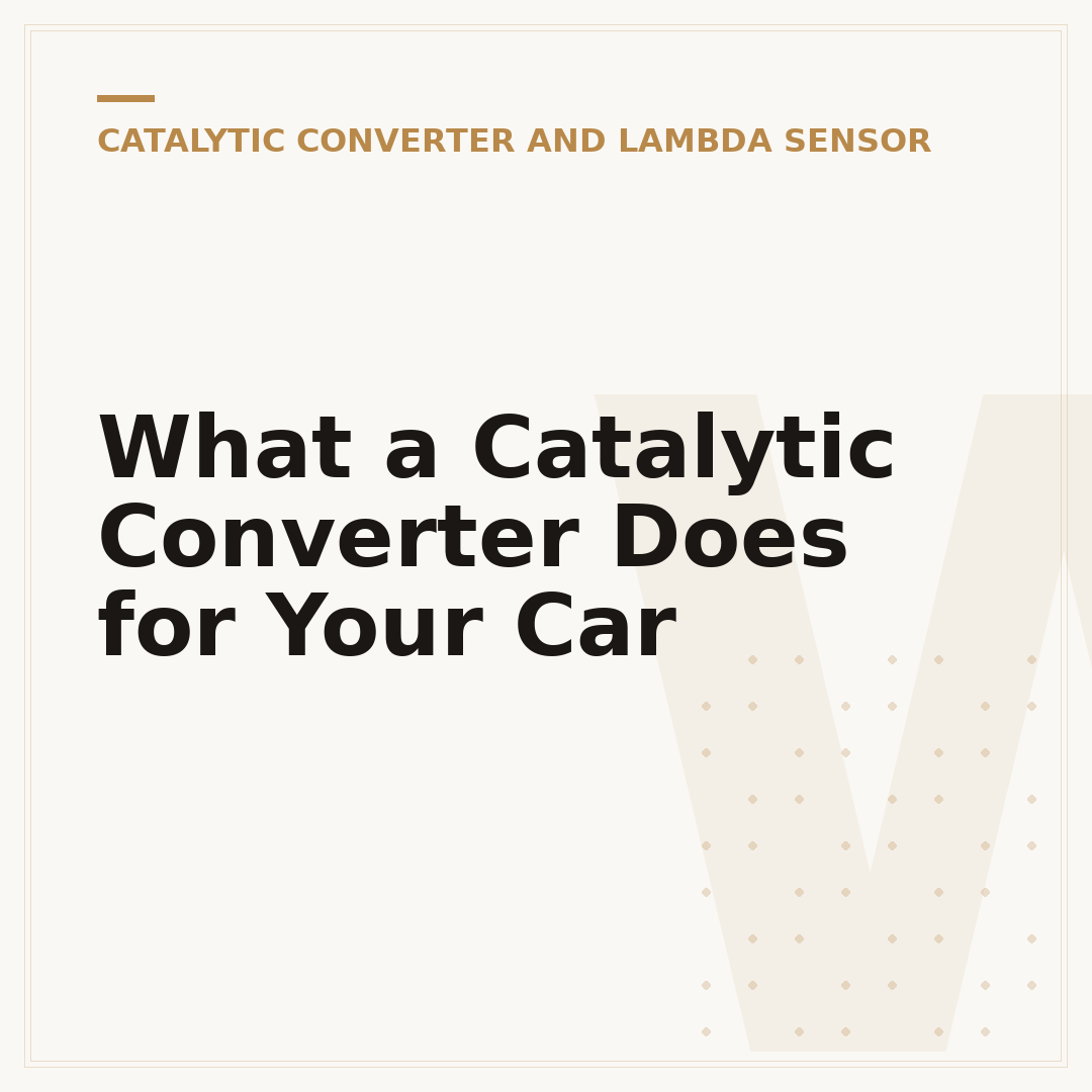What a Catalytic Converter Does for Your Car