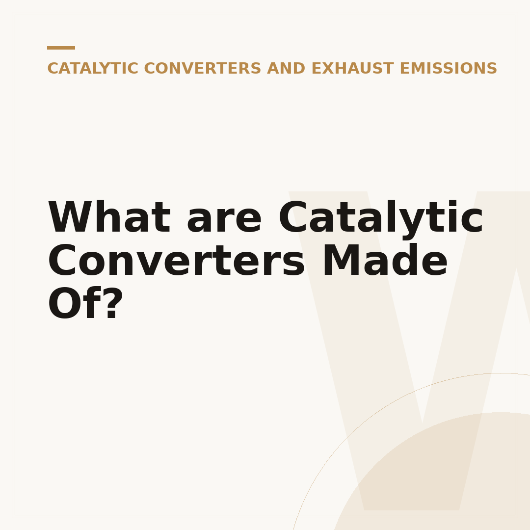 What are Catalytic Converters Made Of?