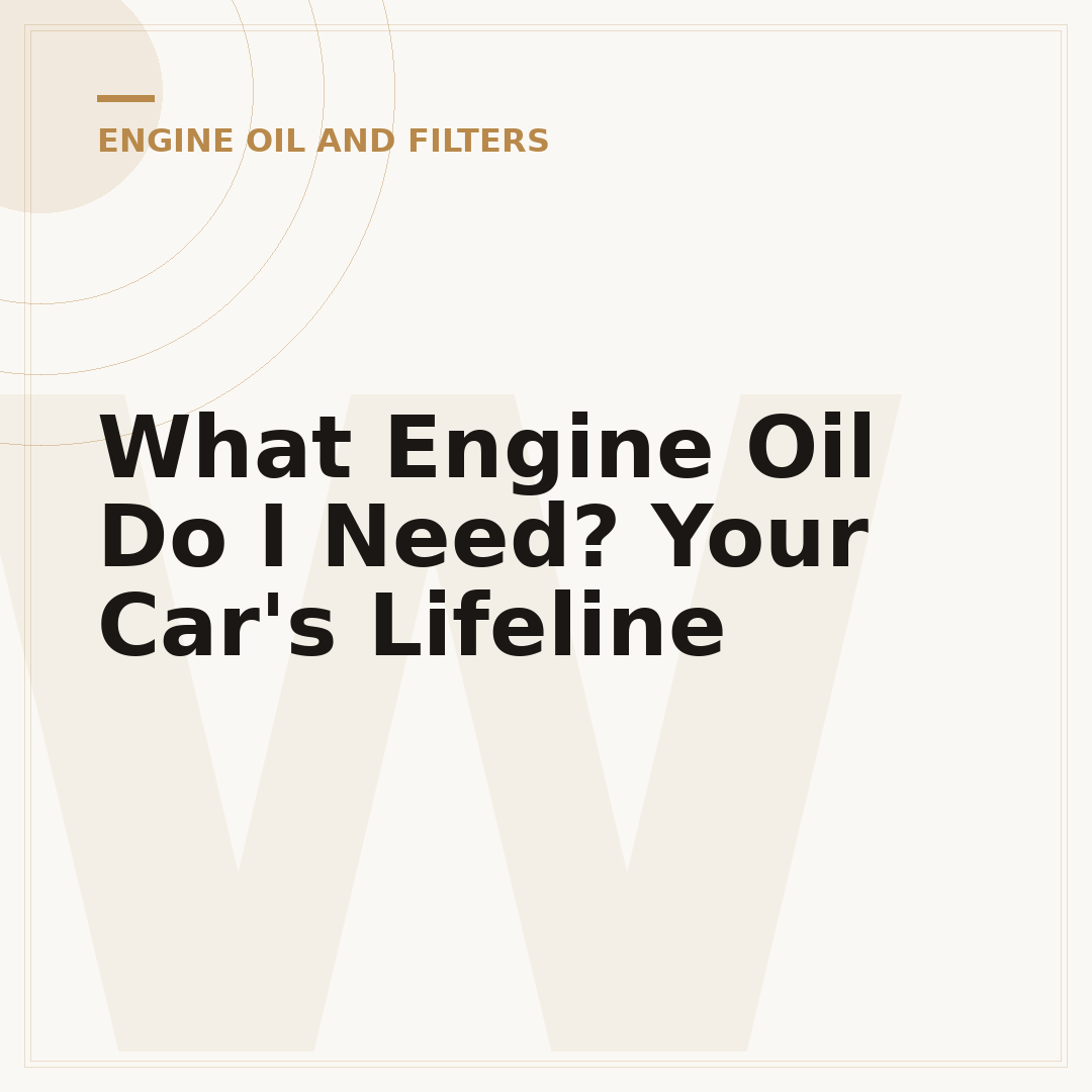 What Engine Oil Do I Need? Your Car's Lifeline