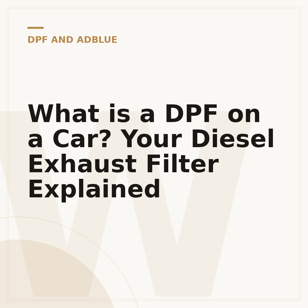 What is a DPF on a Car? Your Diesel Exhaust Filter Explained